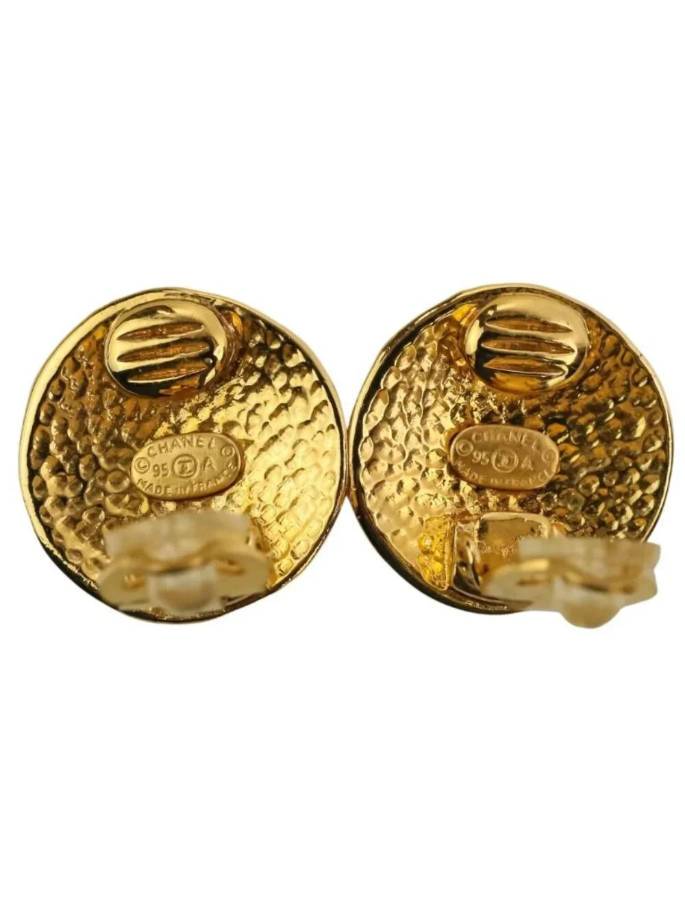 Chanel Vintage CC Logo Clip Earrings Gold